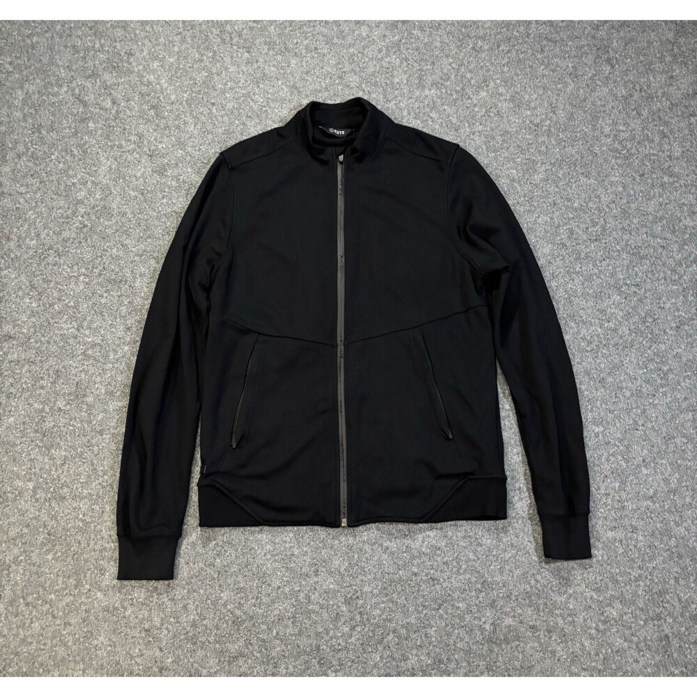 Cuts Concorde Jacket Mens Medium Black Full Zip Knit Pockets Stretch Active